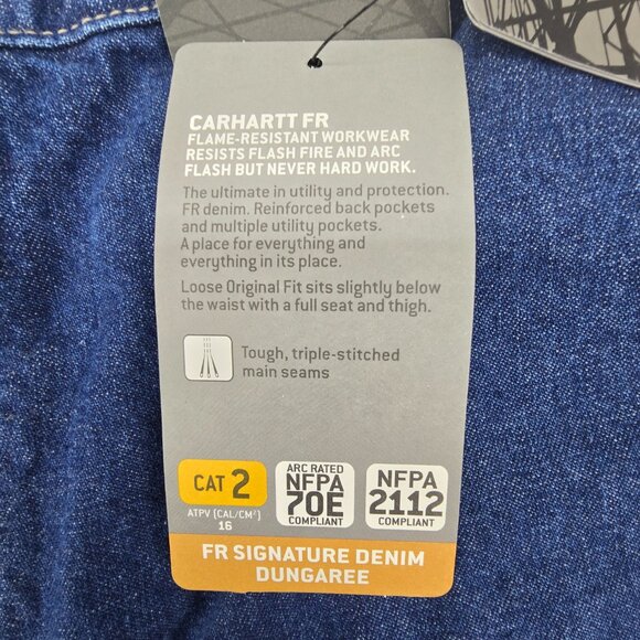 Carhartt FR Jeans Men's 38x30 Workwear Flame Resistant Work Pants FRB13-DNM NEW - Picture 8 of 10